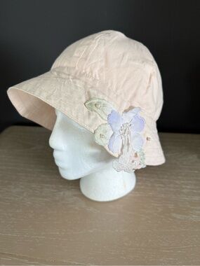 Light Pink Kids Embellished Bucket Hat